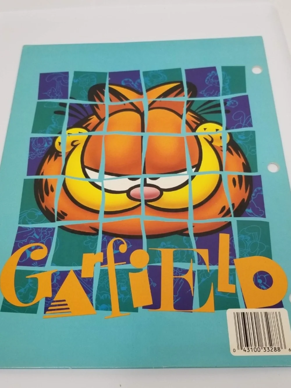 Vintage Mead Garfield Cat Portfolio Folder 12x9 3/8